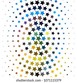Star colorful vector background. Abstract halftone illustration pattern. Vintage texture
