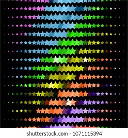 Star colorful vector background. Abstract halftone illustration pattern. Vintage texture
