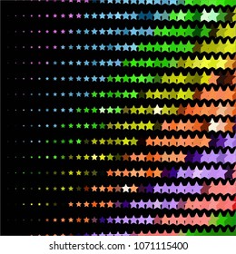 Star colorful vector background. Abstract halftone illustration pattern. Vintage texture

