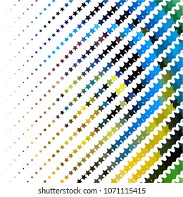 Star colorful vector background. Abstract halftone illustration pattern. Vintage texture
