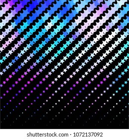 Star colorful vector background. Abstract halftone illustration pattern. Vintage texture
