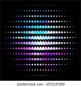 Star colorful vector background. Abstract halftone illustration pattern. Vintage texture
