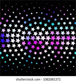 Star colorful vector background. Abstract halftone illustration pattern. Vintage texture
