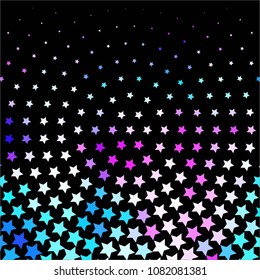 Star colorful vector background. Abstract halftone illustration pattern. Vintage texture
