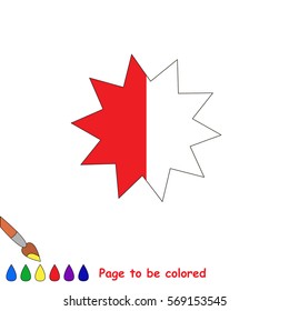 The Star, the coloring book to educate preschool kids with easy gaming level, the kid educational game to color the colorless half by sample.