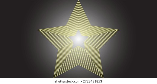 Star colors in effect blend. star frame. Shining banner. Isolated on black transparent background. Vector illustration. stock image.