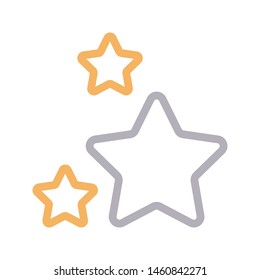 star colour line vector icon