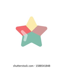 star colourfull christmas icon vector