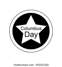 Star Columbus day icon in simple style isolated on white background. Figure symbol vector illustration