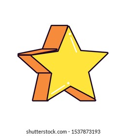 star comic pop art on white background vector illustration