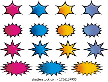 Star comic speech with pop art style vector illustration