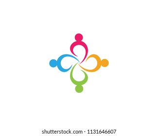 Star community group team work and adoption  logo and symbols