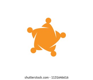 Star community group team work and adoption  logo and symbols