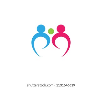 Star community group team work and adoption  logo and symbols