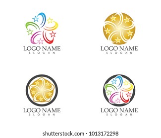 Star community icon logo design template