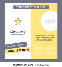 Star Company Brochure Template. Vector Busienss Template