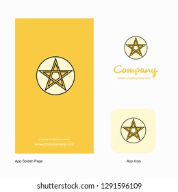 Star  Company Logo App Icon and Splash Page Design. Creative Business App Design Elements