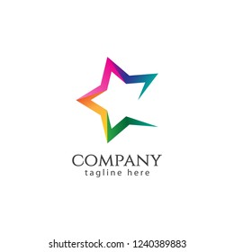 Ilustración de diseño de plantillas vectoriales de Star Company