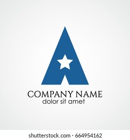 A Star Company Logo Vector Template
