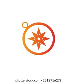 Imagen vectorial del logotipo de dirección de brújula de estrella