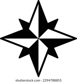 star compass star compass map nautical Glyph