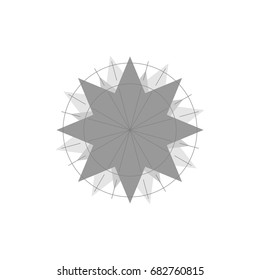Star Compass Rose Logo Template Illustration Design. Vector EPS 10.