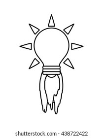 Star up concept. Idea design. light bulb  icon. Vector graphic
