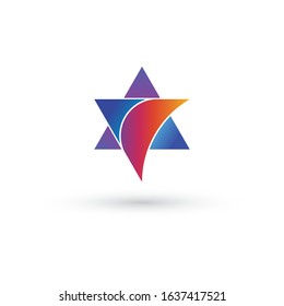 star concept logo.colorful with gradients.vector eps10