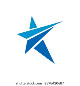 el concepto estrella sobre fondo blanco. símbolo de estrella azul. concepto de estrella