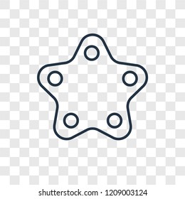 Star concept vector linear icon isolated on transparent background, Star concept transparency concept in outline style