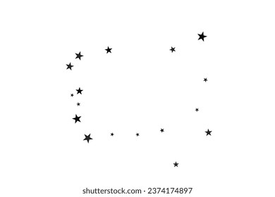 Star confetti. Abstract casual confetti background. Bright design pattern.