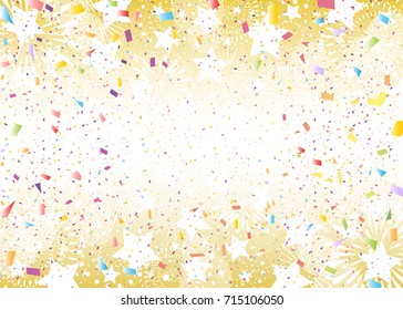 star and confetti background