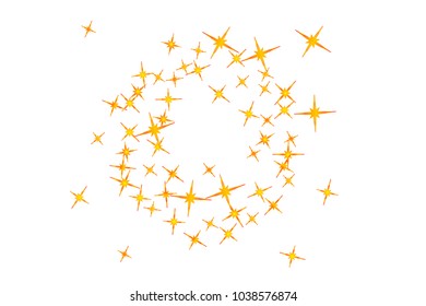 Star Confetti. Star Falling Pattern. Gentle Pattern in modern design for your project. Starlight Night. Astral Design. Confetti Chaotic Decor. Modern Creative Pattern. Isolated. Vector illustration
