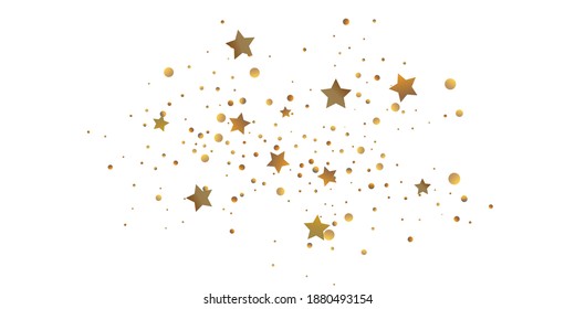 Star confetti. Golden casual confetti background. Bright design pattern. Vector template with gold stars. Suitable for your design, cards, invitations, gift, vip.