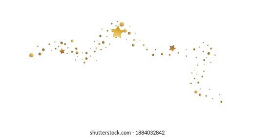 Confesti de estrella. Fondo de confeti casual dorado. Patrón de diseño brillante. Plantilla vectorial con estrellas doradas. Adecuado para tu diseño, tarjetas, invitaciones, regalo, vip. 