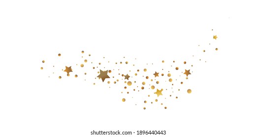 Star confetti. Golden casual confetti background. Bright design pattern. Vector  template with gold stars. Suitable for your design, cards, invitations, gift, vip. 