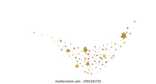 Star confetti. Golden casual confetti background. Bright design pattern. Vector  template with gold stars. Suitable for your design, cards, invitations, gift, vip. 