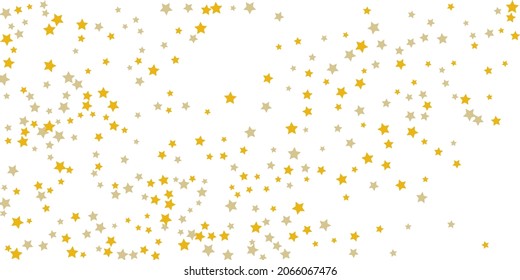 Star confetti. Golden casual confetti background. Bright design pattern. Vector template with gold stars. Suitable for your design, cards, invitations, gift, vip