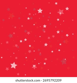 Stern Konfetti Muster Glitter auf rotem Hintergrund.eps