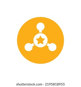Star connection logo icon design template elements - Vector