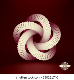 Star. Connection structure. Vector 3D illustration. 