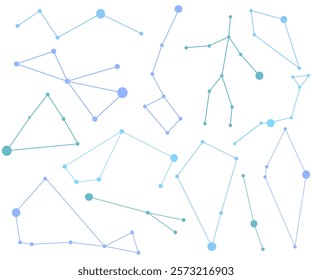 star constellation astronomy background, connected dots