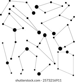 star constellation astronomy background, connected dots