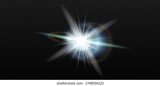 Star constellation glare of space night sky