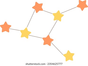 star Constellation Planet Astrology Vector Illustration