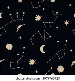 star constellation seamless vector pattern