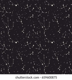 star constellation seamless vector pattern