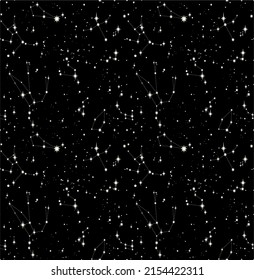 star constellation space line zodiac seamless vector pattern design