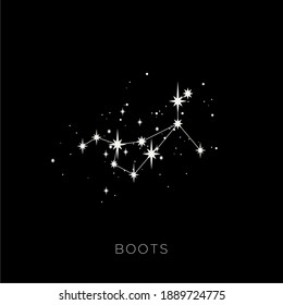 Star constellation space zodiac boots vector