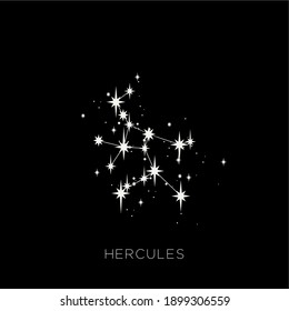 Star constellation space zodiac hercules vector